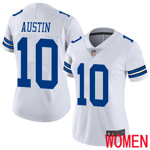 Women Dallas Cowboys Limited White Tavon Austin Road #10 Vapor Untouchable NFL Jersey->women nfl jersey->Women Jersey